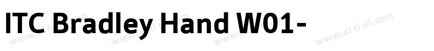 ITC Bradley Hand W01字体转换